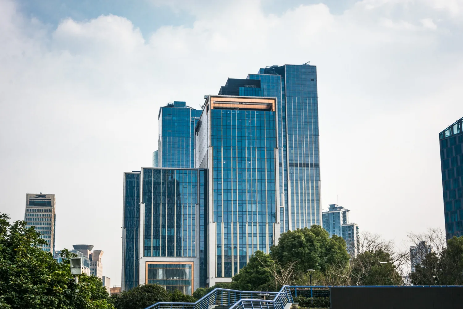 Modern office buildings