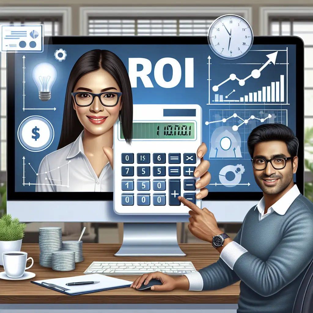 Artistic picture depicting Calculating the ROI of hiring virtual assistants for Agency VA and the AVA remote worker software.